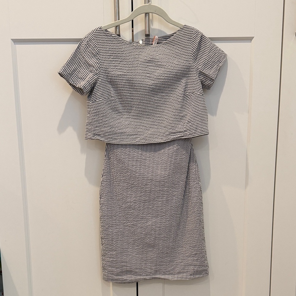 Banana Republic Seersucker Striped Dress